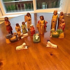 Handcrafted Nativity Scene Figurines